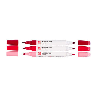 Talens Pantone Marker - Marker 3er-Set (rot)