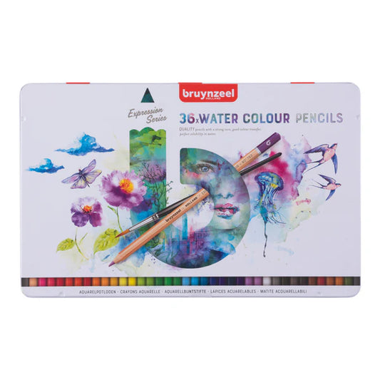 Bruynzeel Expression Aquarellbuntstifte - Metalletui mit 36 Stück