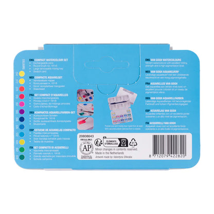 Talens Aquarellfarbkasten "Van Gogh" - 12 leuchtende Farben