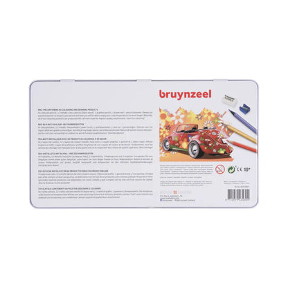 Bruynzeel Farbstifte - Metalletui im VW Käfer-Design mit 60 Stiften