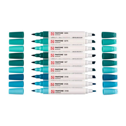 Talens Pantone Marker - 9er-Set (blau, grün)