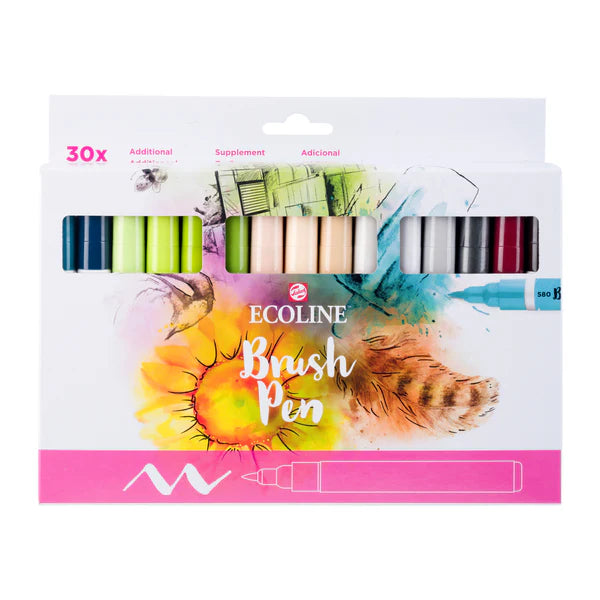 Ecoline Brush Pen - Zusatz-Set mit 30 Farben