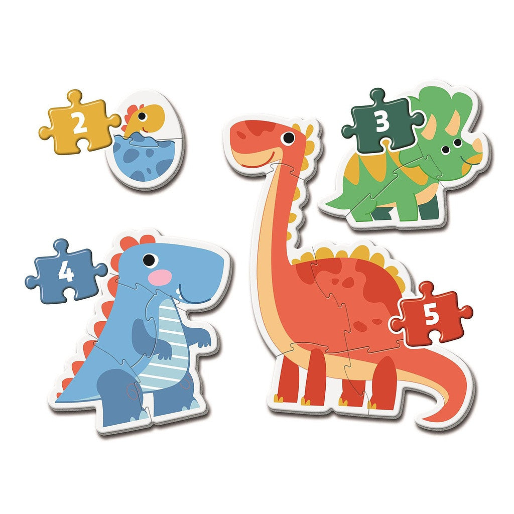 Clementoni "Mein erstes Puzzle" - Dinosaurier (4 Puzzles mit je 4 Teilen)