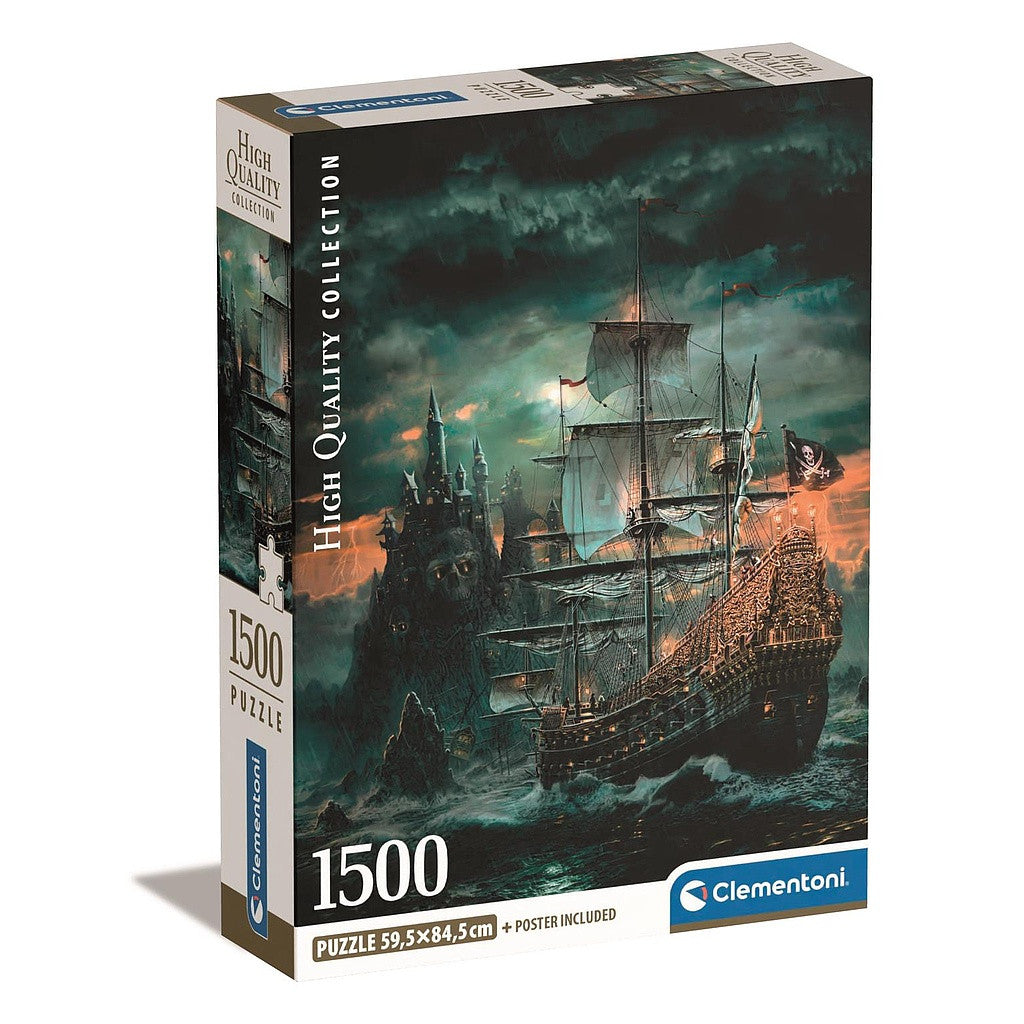 Clementoni Puzzle - Piratenschiff im Sturm (1500 Teile)