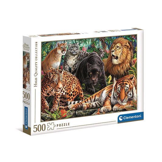 Clementoni Puzzle -  Wildkatzen (500 Teile)