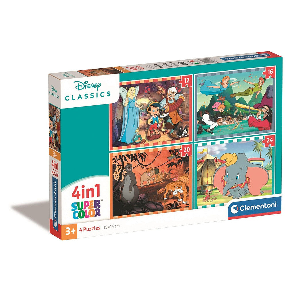 Clementoni 4-in-1 Puzzle- Disney Classics (12 - 24 Teile)
