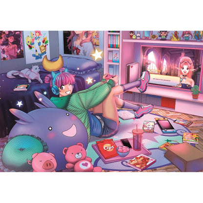 Clementoni Puzzle - Mädchenzimmer einer Gamerin (300 Teile)