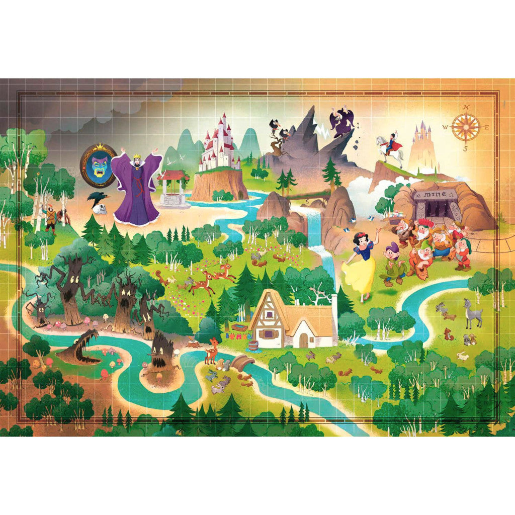Clementoni Puzzle - Story-Map Disney "Schneewittchen" (1000 Teile)
