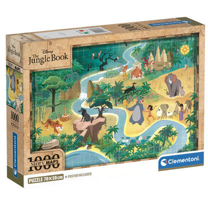 Clementoni Puzzle - Story-Map Disney "Dschungelbuch" (1000 Teile)