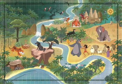 Clementoni Puzzle - Story-Map Disney "Dschungelbuch" (1000 Teile)