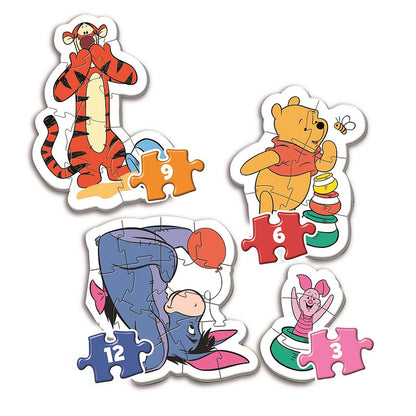 Clementoni "Mein erstes Puzzle" - Disney "Winnie Pooh" (4 Puzzles, 3 - 12 Teile)