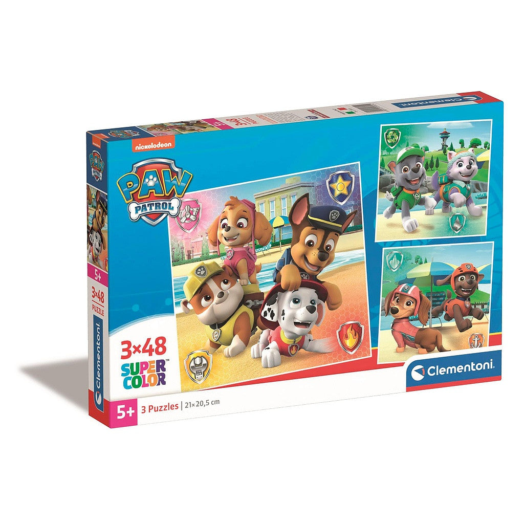 Clementoni 3-in-1 Puzzle - Paw Patrol "Beach Patrol" (3 x 48 Teile)
