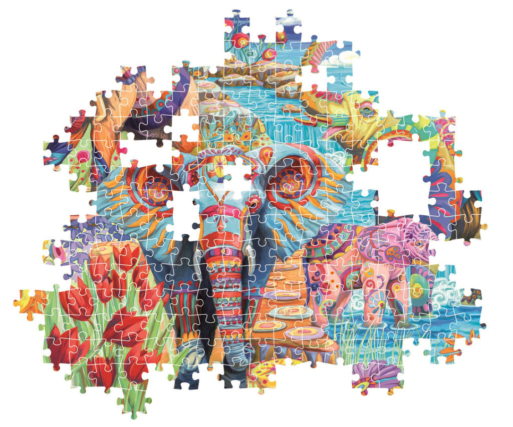 Clementoni Puzzle - Elefantenkarneval (500 Teile)