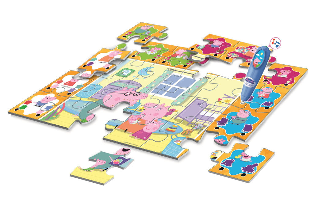 Clementoni interaktives Puzzle-Quiz inkl. Stift - Peppa Pig (24 Teile)