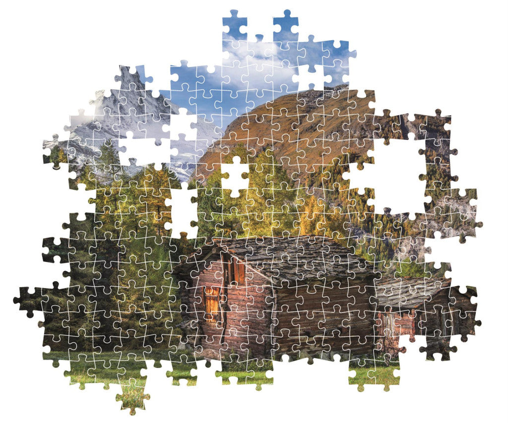 Clementoni Puzzle - Berghütte vorm Matterhorn (500 Teile)