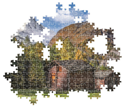 Clementoni Puzzle - Berghütte vorm Matterhorn (500 Teile)