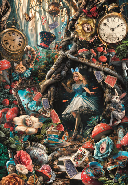 Clementoni Puzzle -Ein weiterer Tag im Wunderland (1000 Teile)