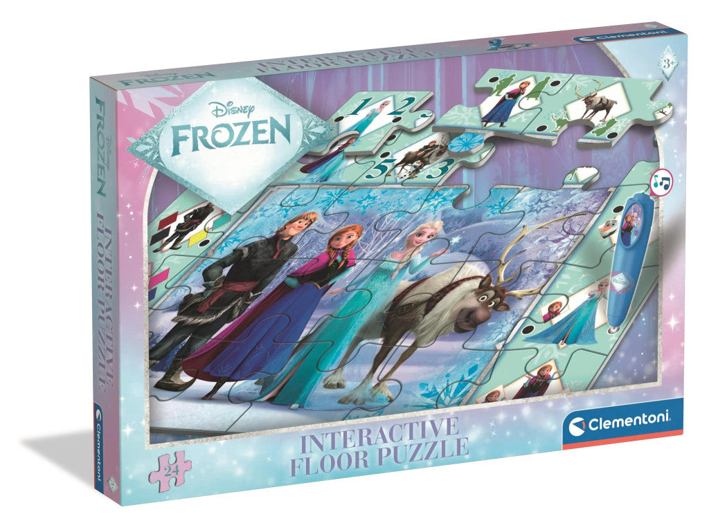 Clementoni interaktives Puzzle-Quiz inkl. Stift - Disney Frozen (24 Teile)