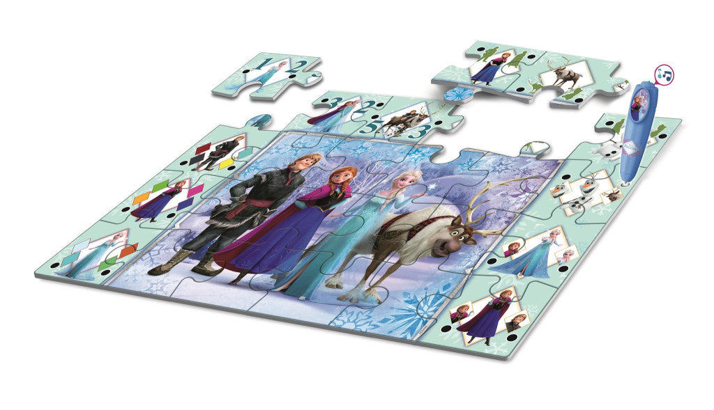 Clementoni interaktives Puzzle-Quiz inkl. Stift - Disney Frozen (24 Teile)