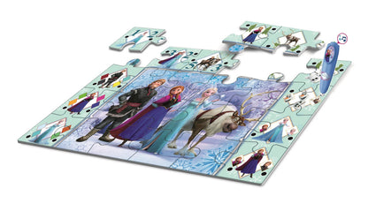 Clementoni interaktives Puzzle-Quiz inkl. Stift - Disney Frozen (24 Teile)