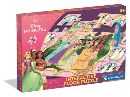 Clementoni interaktives Puzzle-Quiz inkl. Stift - Disney Prinzessinnen (24 Teile)