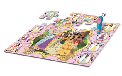 Clementoni interaktives Puzzle-Quiz inkl. Stift - Disney Prinzessinnen (24 Teile)