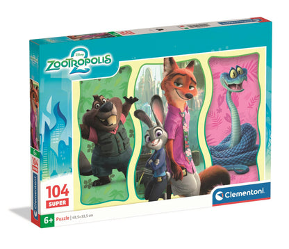 Clementoni Puzzle - Disney Zoomania 2 "City Challenge" (104 Teile)