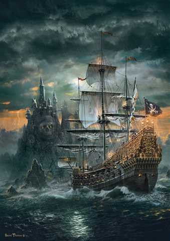 Clementoni Puzzle - Piratenschiff "Haunted Seas" (1500 Teile)