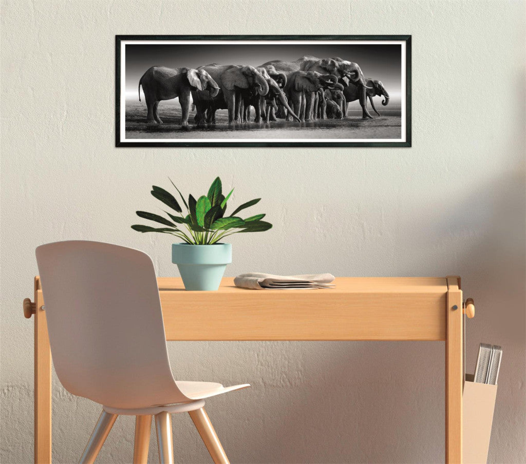 Clementoni Panorama-Puzzle - Elefantenherde (1000 Teile)