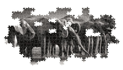 Clementoni Panorama-Puzzle - Elefantenherde (1000 Teile)