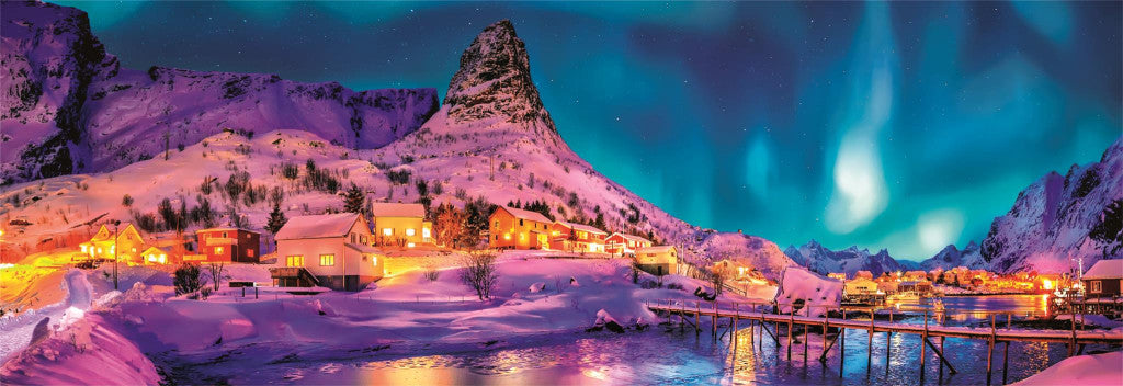 Clementoni Panorama-Puzzle - Farbenfrohe Lofoten (1000 Teile)