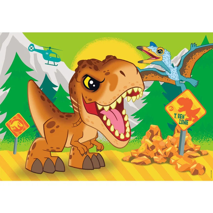 Clementoni 2-in-1 Puzzle - Jurassic World für Kinder "Mini T-Rex" (2 x 20 Teile)