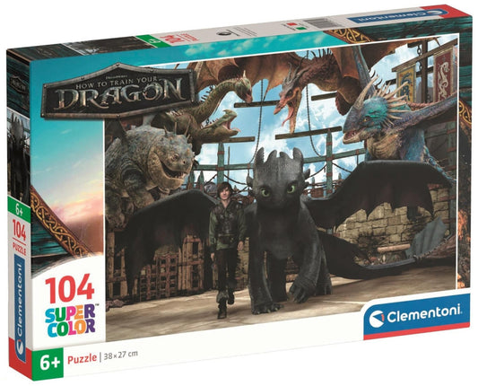 Clementoni Puzzle - Drachenzähmen leicht gemacht "Die Arena" (104 Teile)