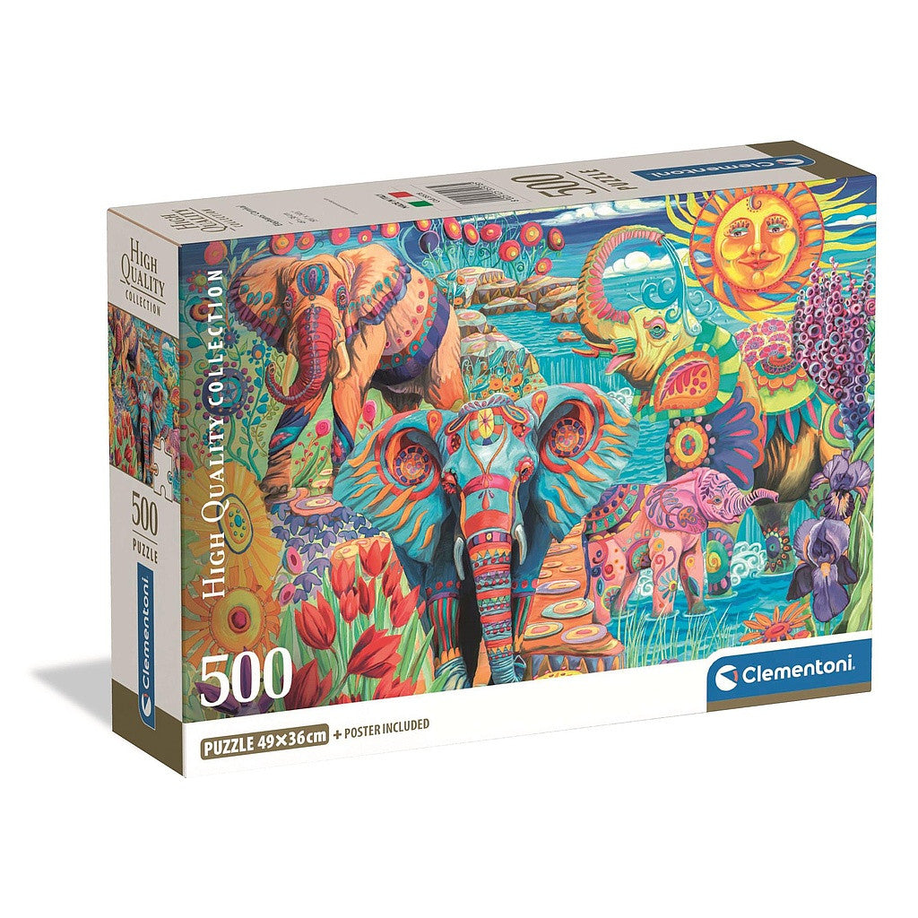 Clementoni Puzzle - Elefantenkarneval (500 Teile)