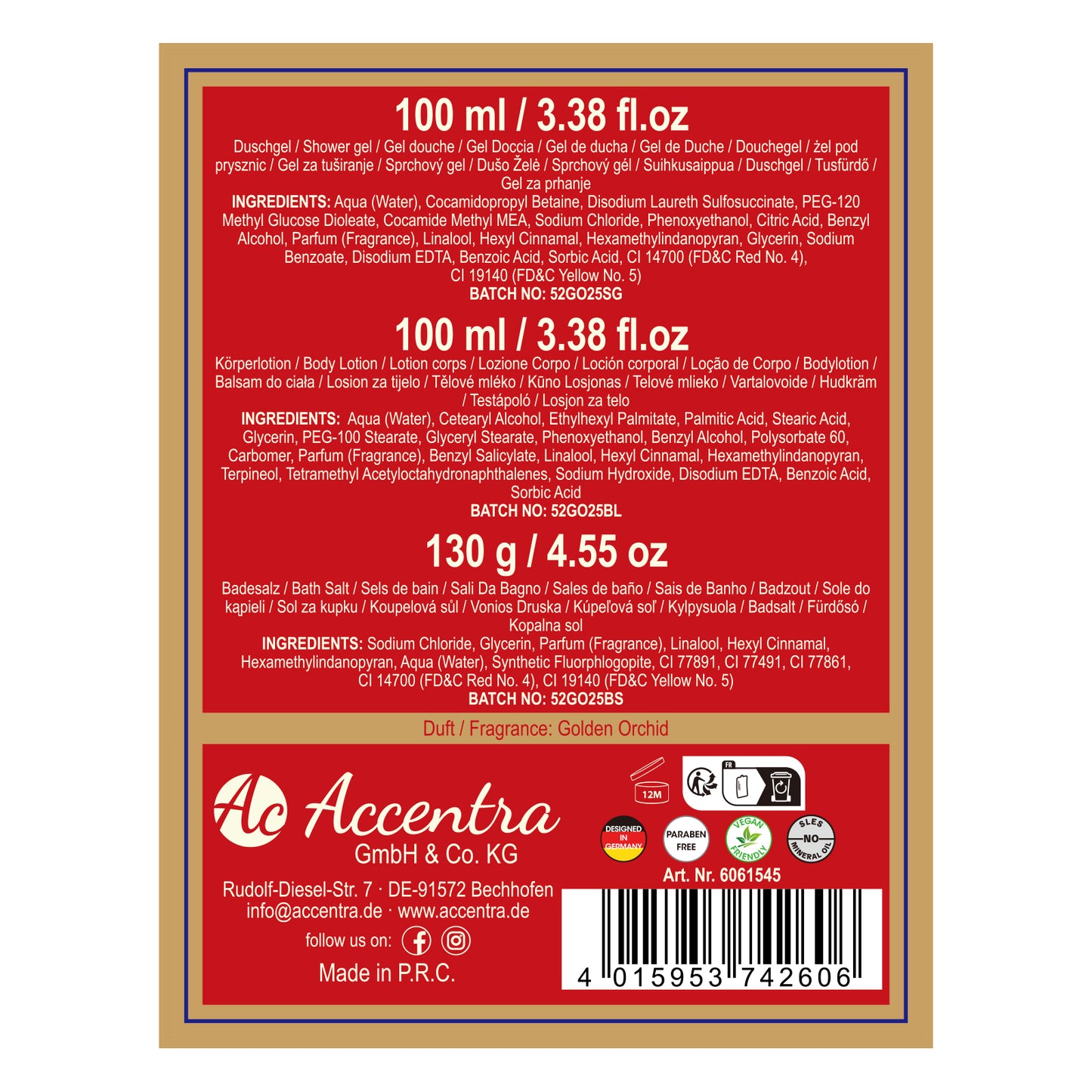 Badeset "Body Luxury", in Pumps