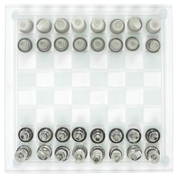 Schachspiel aus Glas (25 x 25 cm)