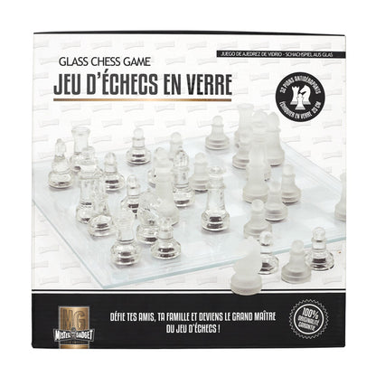 Schachspiel aus Glas (25 x 25 cm)