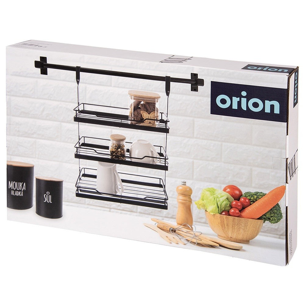 Küchenregal aus Metall (schwarz)