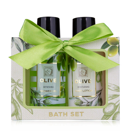 Badeset "Olive" in Geschenkbox (2-teilig)