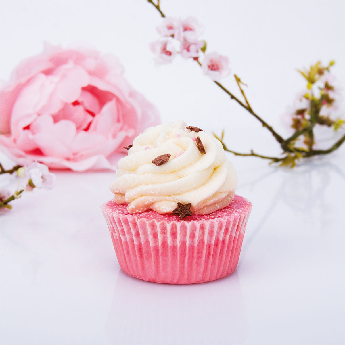 Bade Cupcake "Starlight Princess" (Duft: Erdbeere und Rhabarber)
