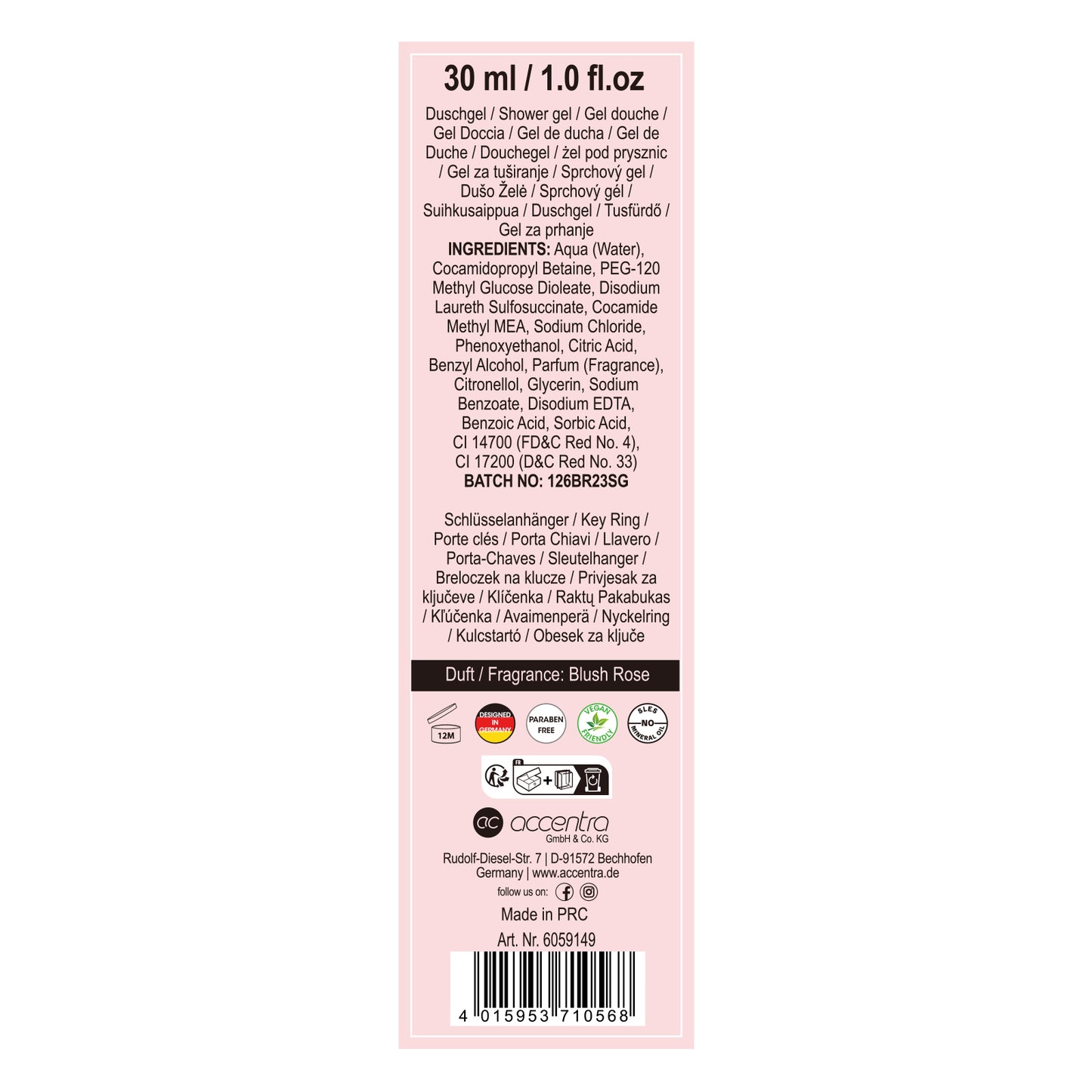 Duschset "From my Heart to yours" mit Schlüsselanhänger