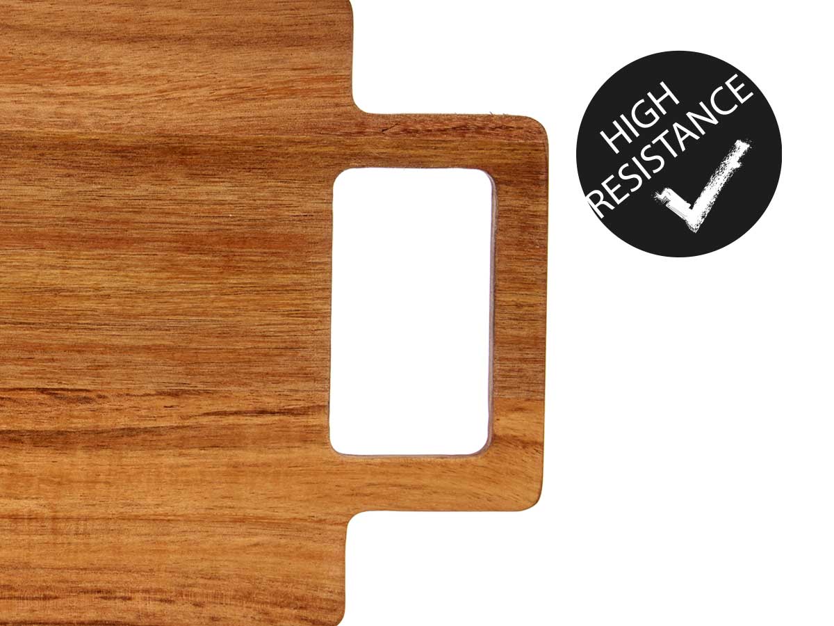 Schneidebrett aus Holz und Marmor (38 x 18 cm)