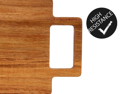 Schneidebrett aus Holz und Marmor (38 x 18 cm)