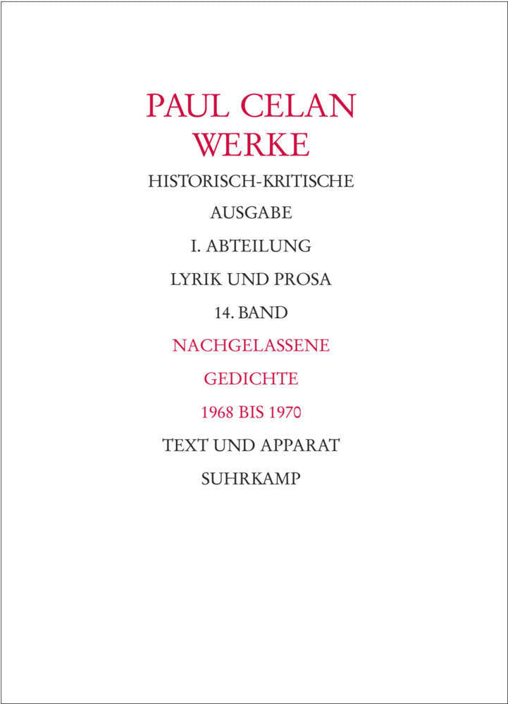 Nachgelassene Gedichte 1968-1970 (Paul Celan)