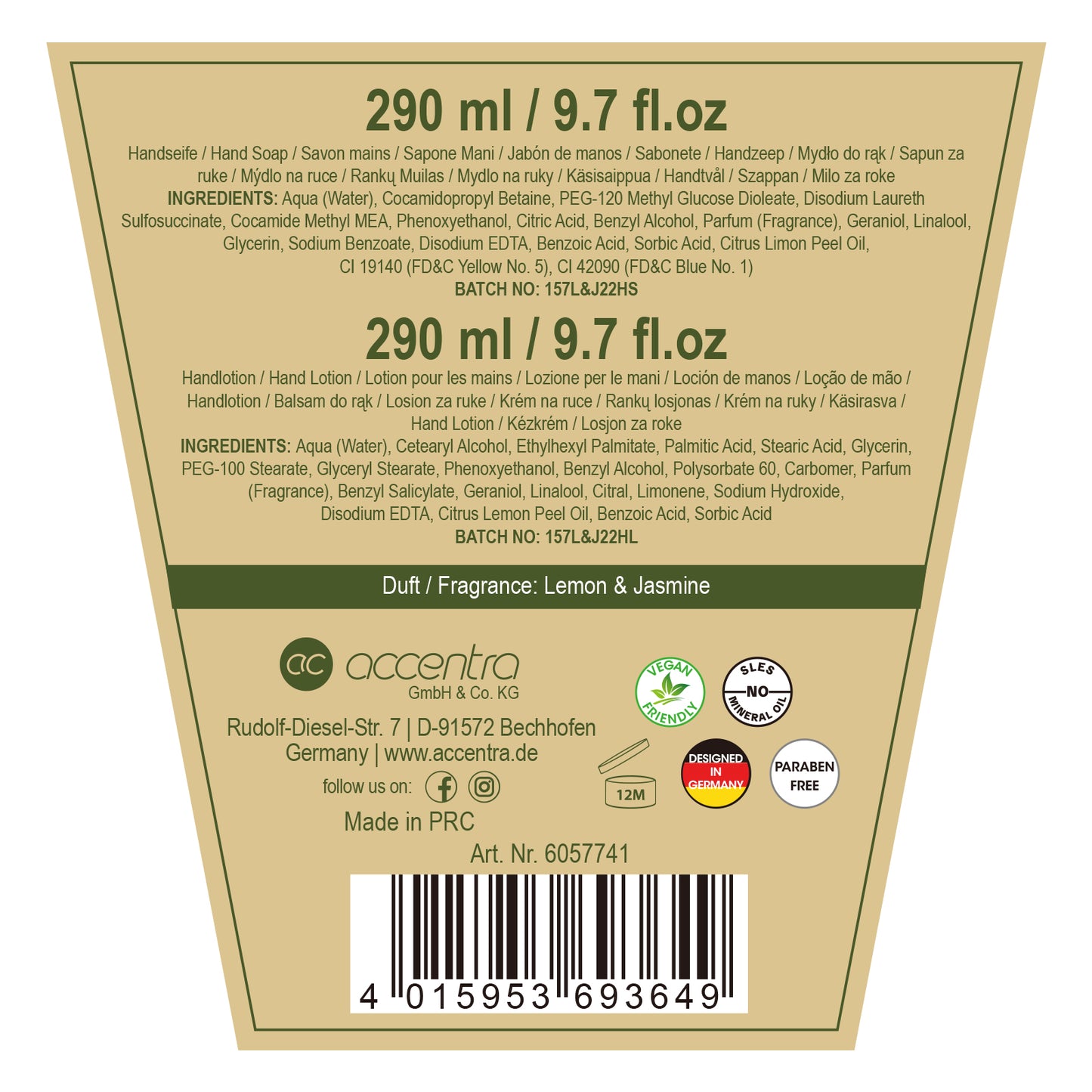 Handpflegeset "Refreshing Spa", auf Holztablar