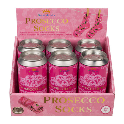 Socken "Prosecco", in Metalldose
