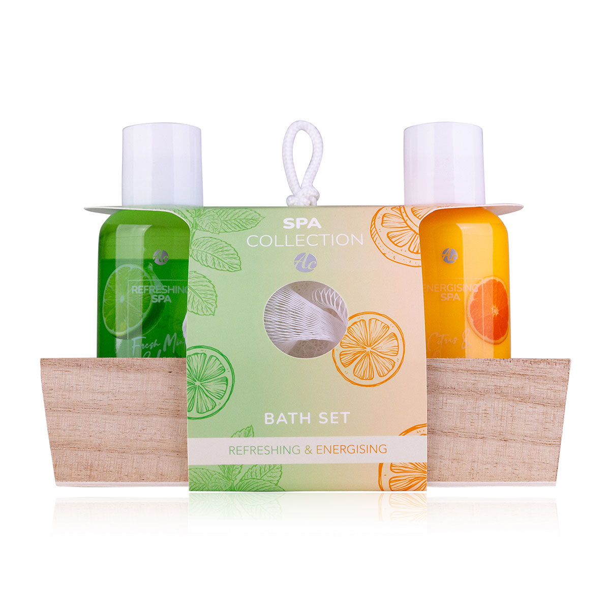 Geschenkset "Spa Collection" in Holzbox (Duschgel und Bodylotion)