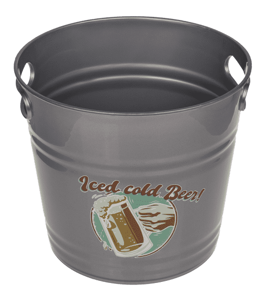 Eiskübel mit Bierlogo