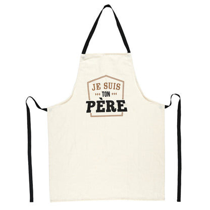 Kochschürze "jes suis ton Père", beige