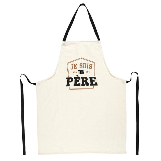 Kochschürze "jes suis ton Père", beige